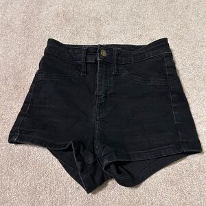 Wild Fable Black High Waist Denim Shorts
